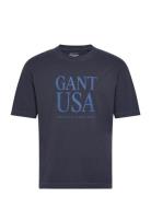Sunfaded Gant Usa T-Shirt Navy GANT
