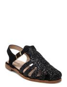 Sandals - Flat - Closed Toe - Op Black ANGULUS