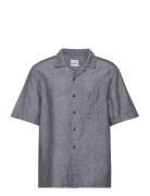 Linen Cotton Cuban S/S Shirt Black Calvin Klein