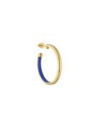Rainbow Hoops 4Mm Gold Plated Blue Design Letters