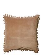 Cushion Cover Velvet Cotton W Fringe Green C'est Bon