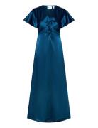 Visittas V-Neck S/S Maxi Dress - Noos Blue Vila