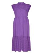 Yasviola Ss Long Shirt Dress S. Purple YAS