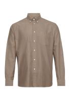 Slhregrick-Ox Shirt Ls Noos Beige Selected Homme