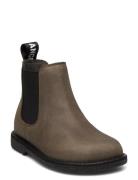 Booties - Flat - With Elastic Brown ANGULUS