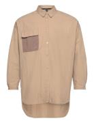 Vmsadie Ls Over D Cargo Shirt Beige Vero Moda