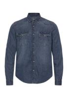 Men`s Shirt Ls Blue Garcia