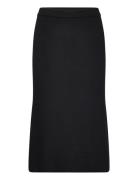 Vicomfy A-Line Knit Skirt- Noos Black Vila