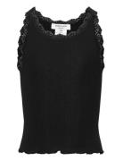 Rkbeatha Sl Top W/ Lace Black Rosemunde Kids