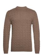 Slhryan Structure Crew Neck W Brown Selected Homme