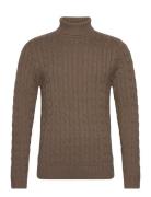 Slhryan Structure Roll Neck W Brown Selected Homme