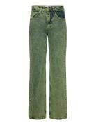 Leah Acid Denim Pants Green Hosbjerg