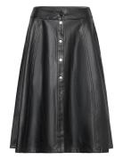 Vibrown Hw Coated Skirt Black Vila
