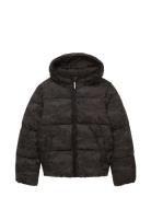 Puffer Winter Jacket With Hood Black Tom Tailor