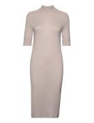 Extra Fine Wool 1/2 Sleeve Dress Beige Calvin Klein
