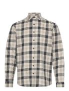 Checked Twill Structure Shirt Cream Lindbergh