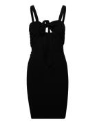 Viscose Jersey Stretch Mini Drape Dress Black HAN Kjøbenhavn