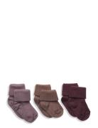 Wool Rib Baby Socks - 3-Pack Patterned Mp Denmark