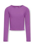 Kogroma L/S Short Cut Out Top Box Jrs Purple Kids Only