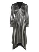Estelle Metallic Dress Silver AllSaints
