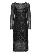 Mera Glitter Midi Dress Black Minus
