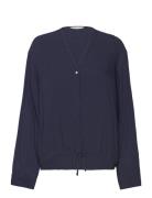 Structured Solid Blouse Navy Tom Tailor