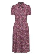 Floral Crepe Tie-Neck Shirtdress Pink Lauren Ralph Lauren