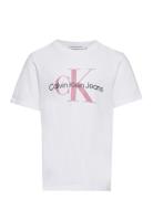 Ck Monogram Ss T-Shirt White Calvin Klein