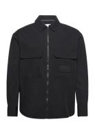 Premium Essentials Zip Overshirt Black Calvin Klein Jeans