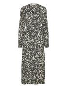 Fernmd Print Wrap Dress Green Modström