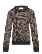 Vmvera Animal Ls O-Neck Pullover Girl Black Vero Moda Girl