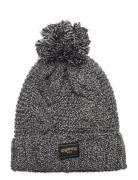 Cable Knit Beanie Hat Grey Superdry