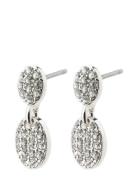 Beat Recycled Crystal Earrings Silver-Plated Silver Pilgrim