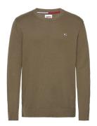 Tjm Essential Crew Neck Sweater Green Tommy Jeans