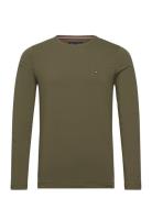 Stretch Slim Fit Long Sleeve Tee Green Tommy Hilfiger
