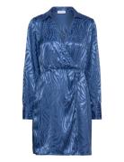 Visatabu L/S Shirt Wrap Dress / B Blue Vila