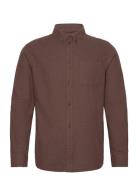 Regular Fit Melangé Flannel Shirt - Burgundy Knowledge Cotton Apparel