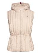 Crv Feminine Lw Down Vest Beige Tommy Hilfiger