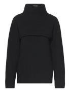 Recycled Wool Overlay Sweater Black Calvin Klein