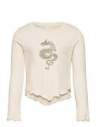 Top Long Sleeve With Mesh Cream Lindex