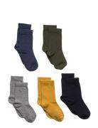 Socks 5P Sb Plain Fashion Col Patterned Lindex