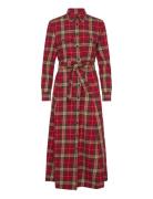 Plaid Cotton Twill Shirtdress Red Polo Ralph Lauren