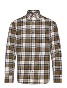 Reg Flannel Check Shirt Khaki GANT
