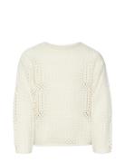 Vmoda Ls O-Neck Pullover Girl Cream Vero Moda Girl