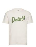 Ace Script & Badge T-Shirt Cream Double A By Wood Wood