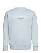 O-Neck Printed Sweat Blue Lindbergh