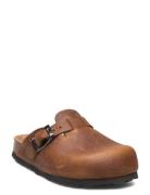 Slippers Nubuck Leather Brown En Fant