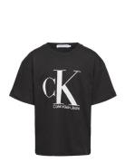 Marble Monogram Ss T-Shirt Black Calvin Klein