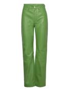 Leather Straight Pants Green REMAIN Birger Christensen