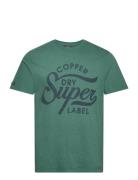 Copper Label Script Tee Green Superdry